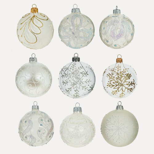 Изображение товара Набор из 6-ти новогодних Шаров, 8х8х9 см KSM-716237