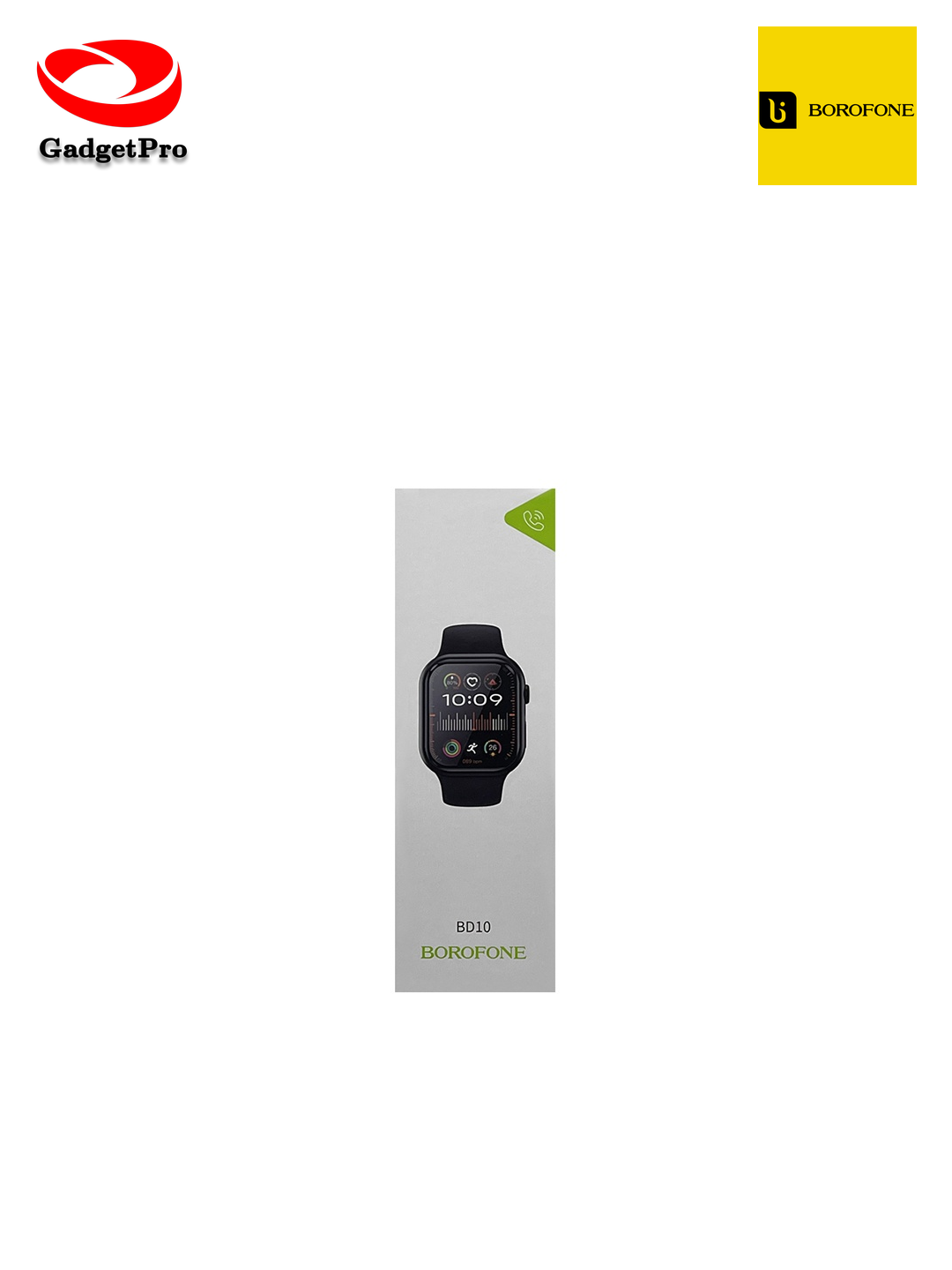 Смарт-часы Borofone BD10: стильные умные часы с Bluetooth, черные, современные