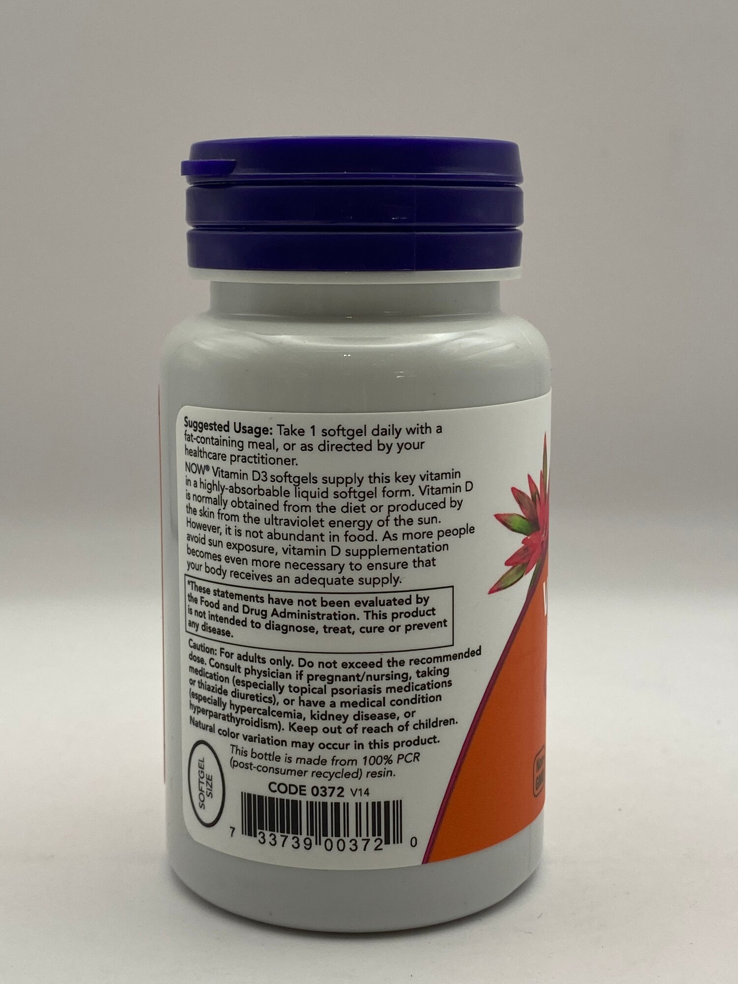 Витамины NOW Foods, D3 5000ME, в форме капсул, для иммунитета — фото 1