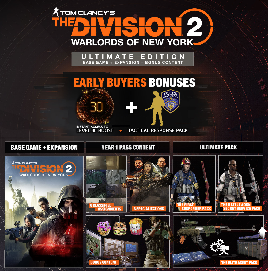 Игра Tom Clancy’s The Division 2 Warlords of New York - Ultimate Edition для Steam PC(ПК), Русская озвучка, Steam GIFT Россия — фото 1