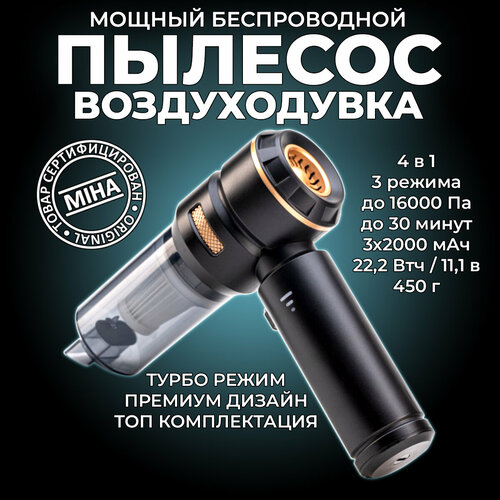 Пылесос беспроводной аккумуляторный мощный для автомобиля и дома 649900₽