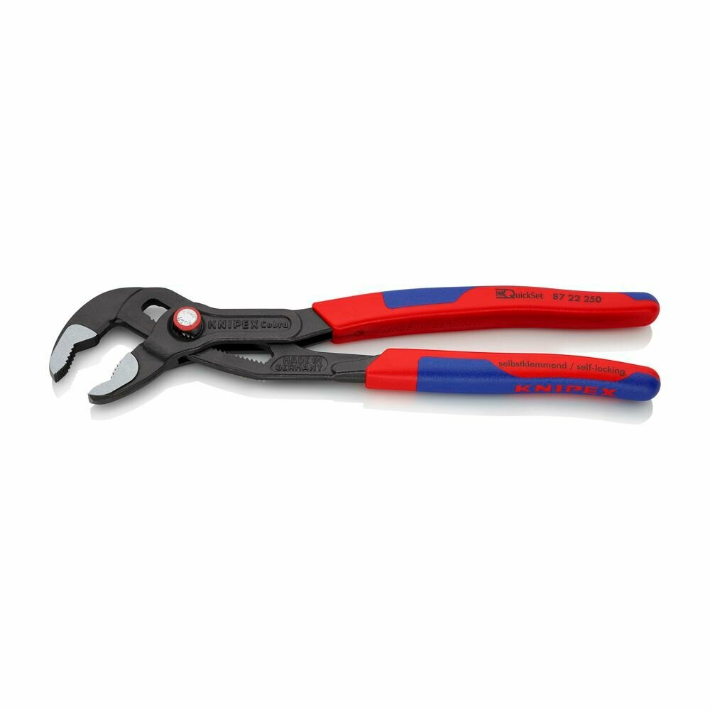 Клещи переставные KNIPEX COBRA QuickSet зев 50 мм, длина 250 мм, фосфатированные, 2-комп ручки KN-8722250 — фото 1