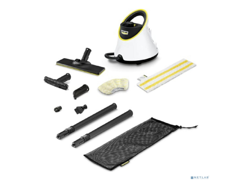 Пароочиститель напольный Karcher EasyFix SC 2 Deluxe 1500вт белый/желтый