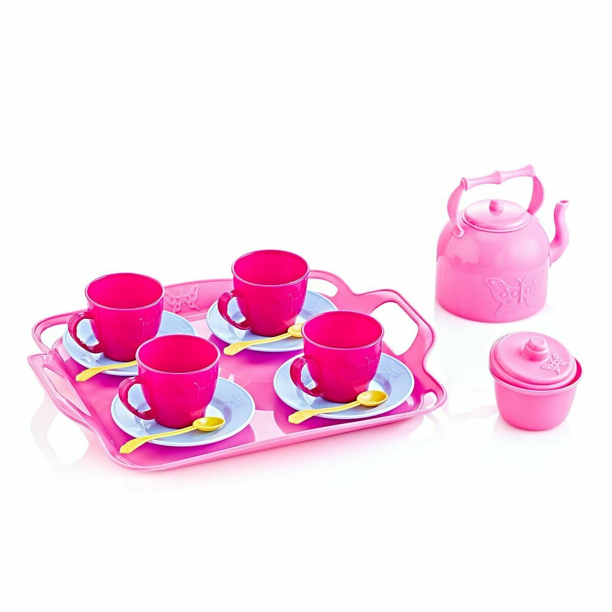 Набор посуды чайный на подносе, 17 предметов — фото 1