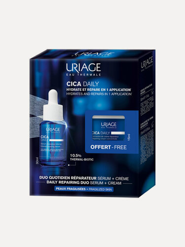 Изображение товара Урьяж Набор Цика-Дейли Uriage Cica Daily: Сыворотка 30 мл + Крем-концентрат 15 мл