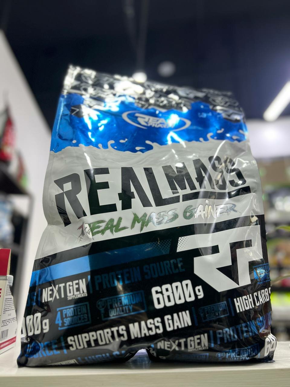 Real Pharm Real Mass 6800g Chocolate – Гейнер для набора массы с шоколадным вкусом — фото 1
