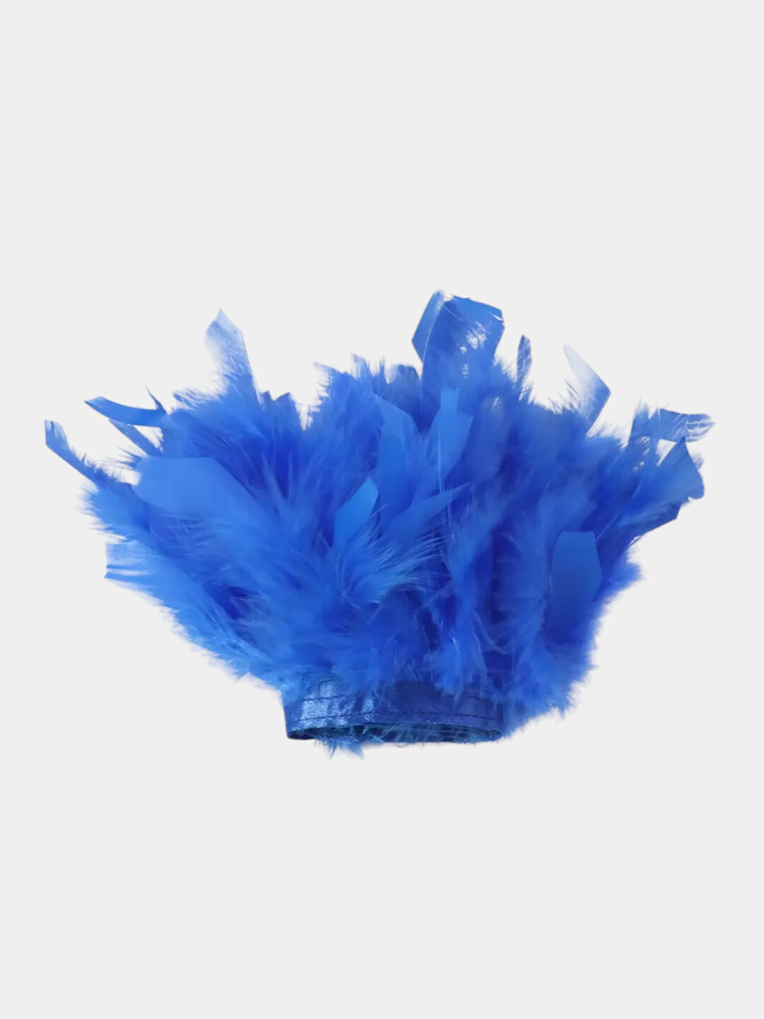 Перья на ленте для фотo букетов с бабочками, вечерних платьев, декораций, 50/100 см, Синий, 50 см