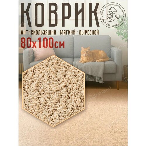 фото Ковер комнатный напольный с ворсом для зала 80х100 vdomberi