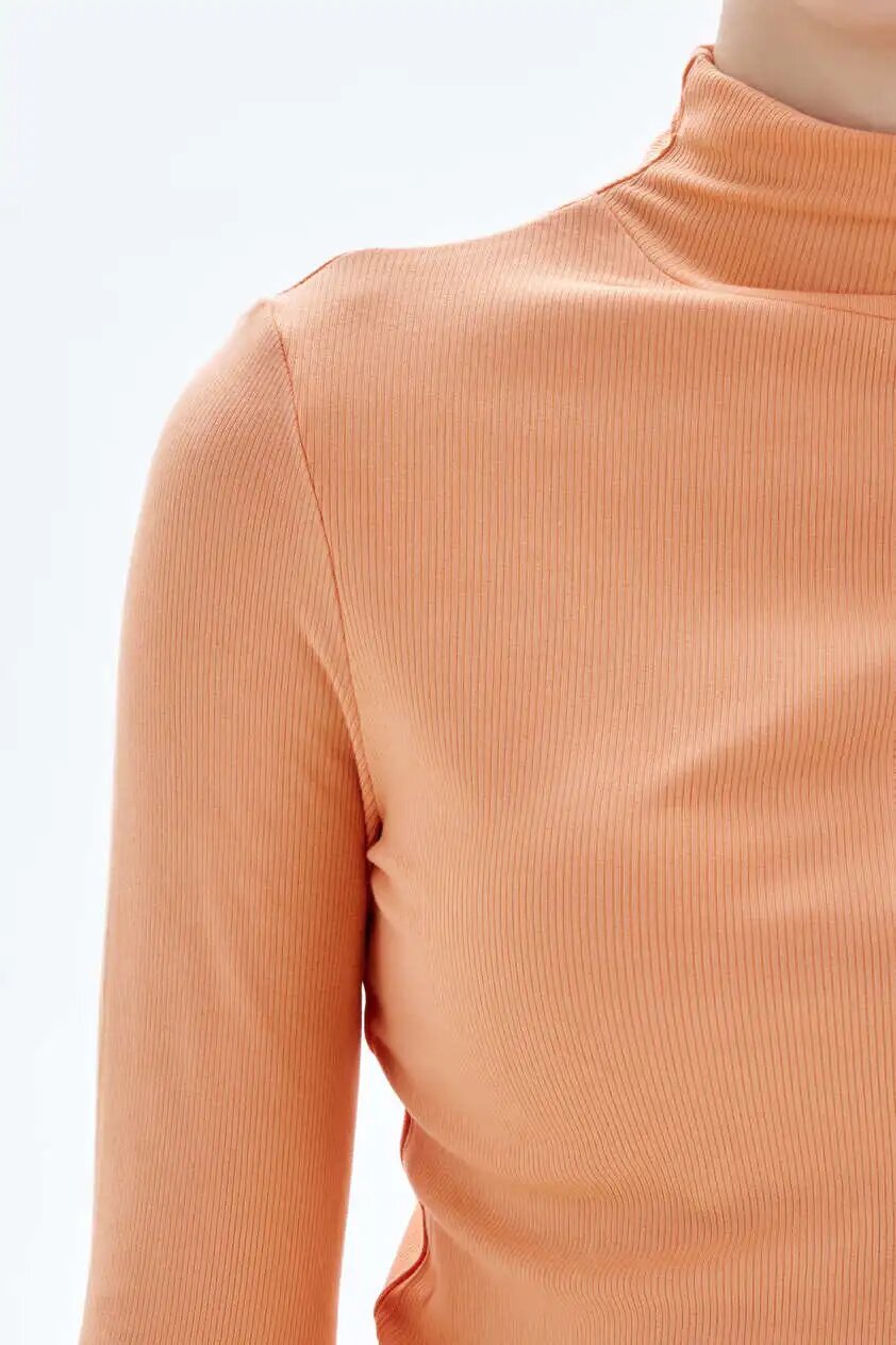 Лонгслив Selfie, размер S, , оранжевый — фото 1