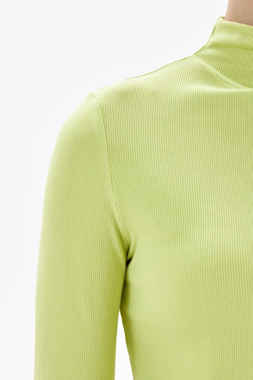 Лонгслив Selfie, размер L, , лайм — фото 1