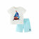 Детский комплект футболка с шортиками ( кораблик)