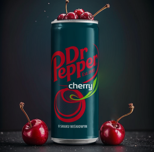 Изображение товара Напиток газированный Dr. Pepper Cherry: дерзкий вкус с вишнёвым акцентом 330 мл, Польша