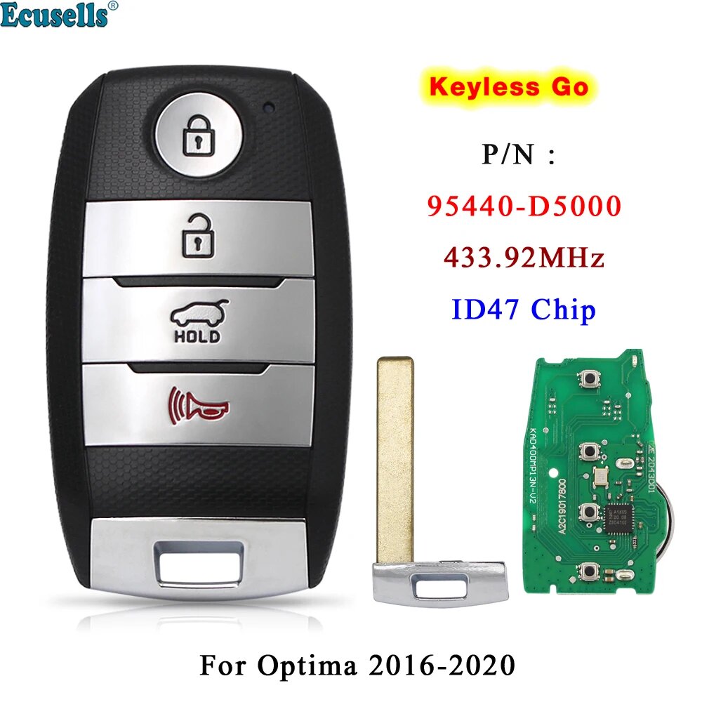 Смарт-ключ Ecusells 95440-C6000 95440-C6100 95440-D9000 95440-G5000 95440-C5000 D9500 D4000 D5000 для Kia Sportage Sorento Optima, 95440-D5000