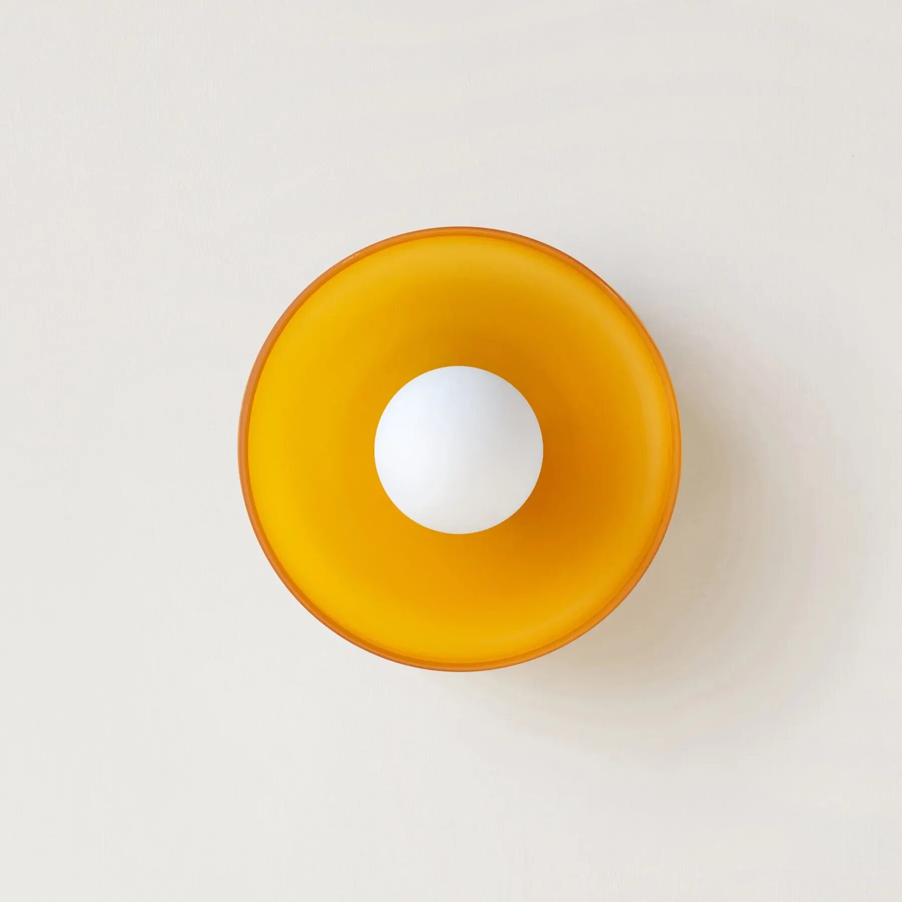 Настенный светильник Artpad стекло зеленый/белый/оранжевый small diameter 25cm warm light 3000k Orange Желтый