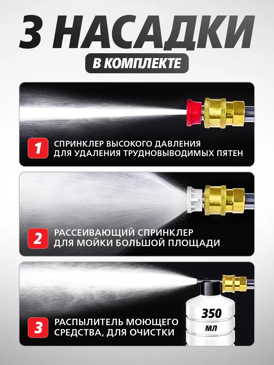 Мойка высокого давления аккумуляторная для автомобиля в кейсе, два аккумулятора 48 Вт, мини мойка с пистолетом — фото 1