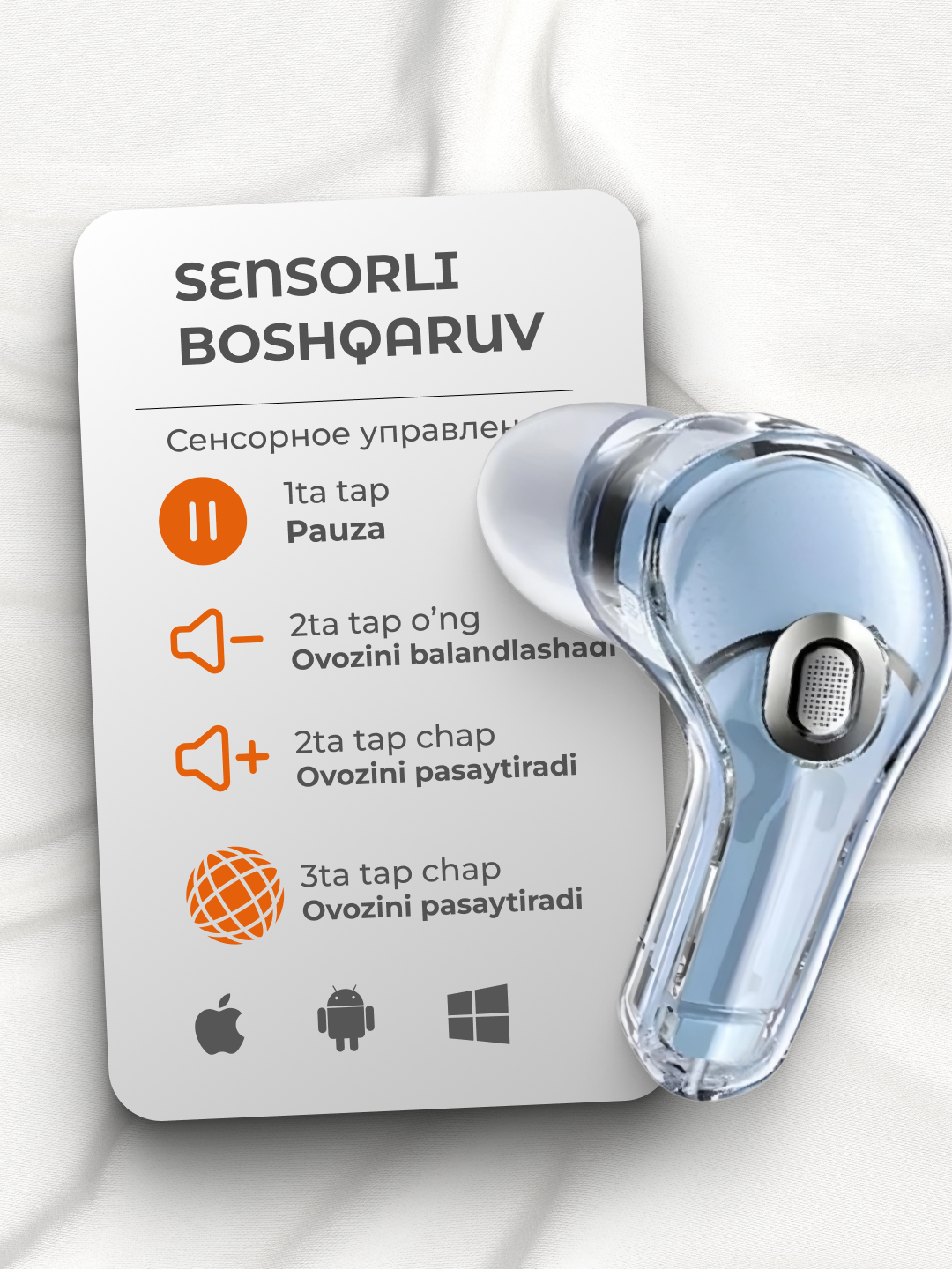 Беспроводные наушники Pods Air 31 с дисплеем микрофоном и шумоподавлением — фото 1