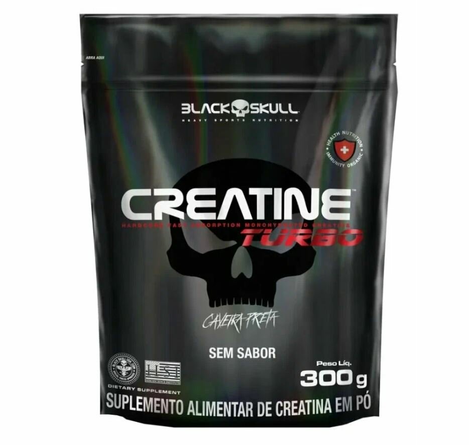 Black Skull, Refil Creatine Turbo, Креатин, 300 г (Нейтральный)