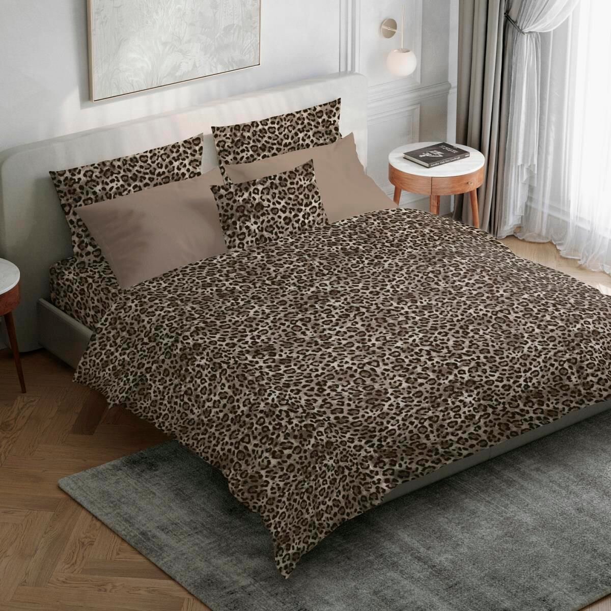 Постельное белье Mercury Home Леопард 2 1 5 СП Перкаль 2 наволочки 50x70