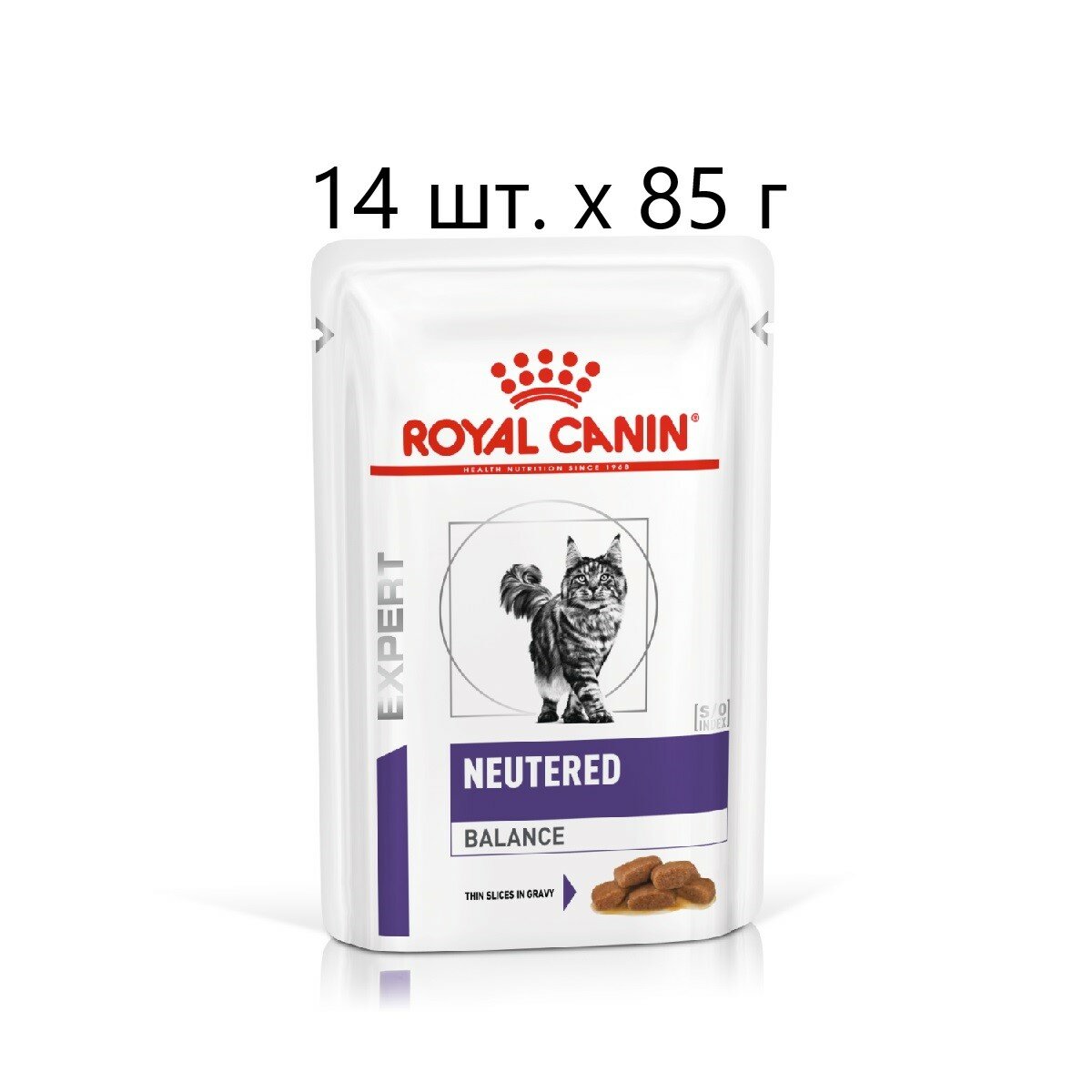 Влажный корм для стерилизованных кошек Royal Canin Neutered Balance, мясное ассорти, 14 шт. х 85 г (кусочки в соусе)
