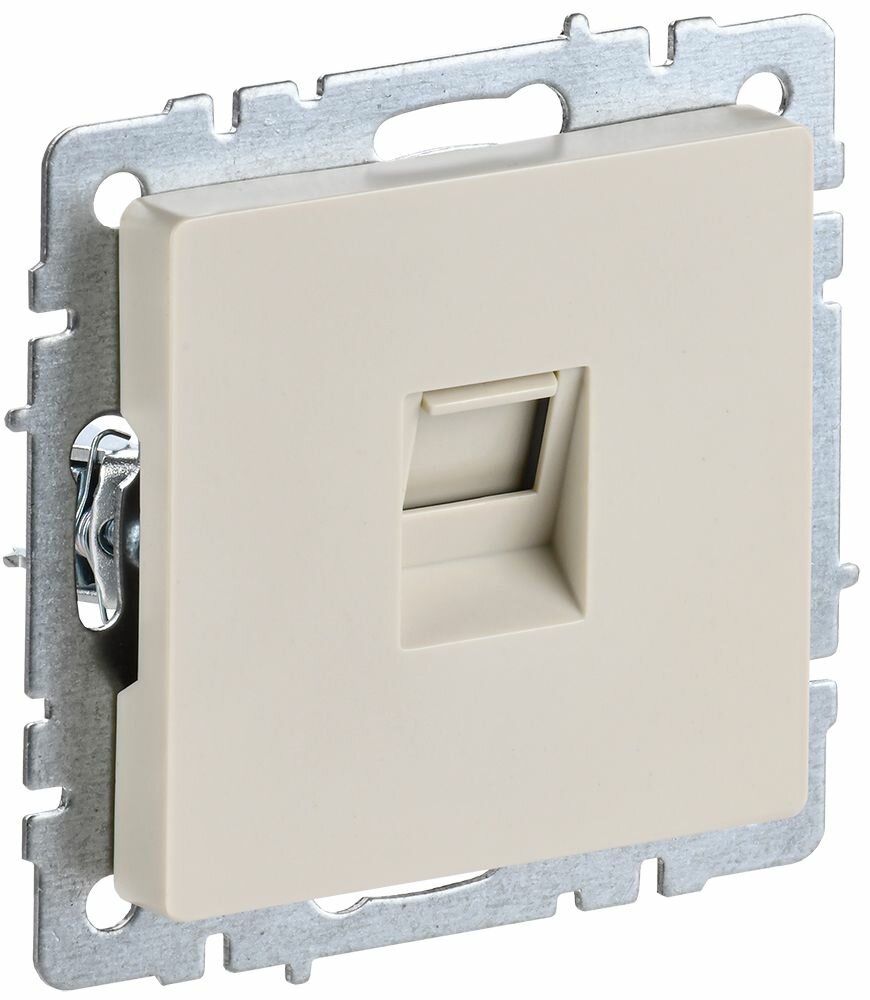IEK BRITE BAБежевый Розетка RJ45 комп. кат.6 РК11-БрКр, BR-K10-2-K10