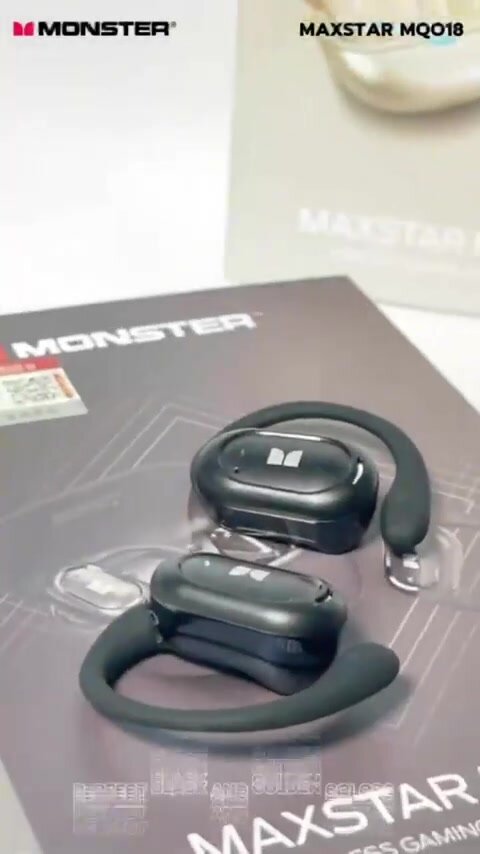 Беспроводные наушники AirPods Monster Maxstar MQ018, black, gold, Limited Edition — фото 1