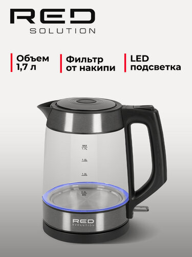 Изображение товара Чайник RED Evolution RK-G20, 1.7л, мощность 2200Вт, блокировка включения, 360° вращение