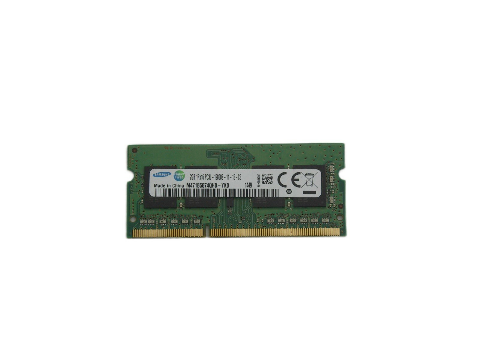 Оперативная память SODIMM 2Gb, DDR3L 1600MHz, SAMSUNG M471B5674QHO-YK0