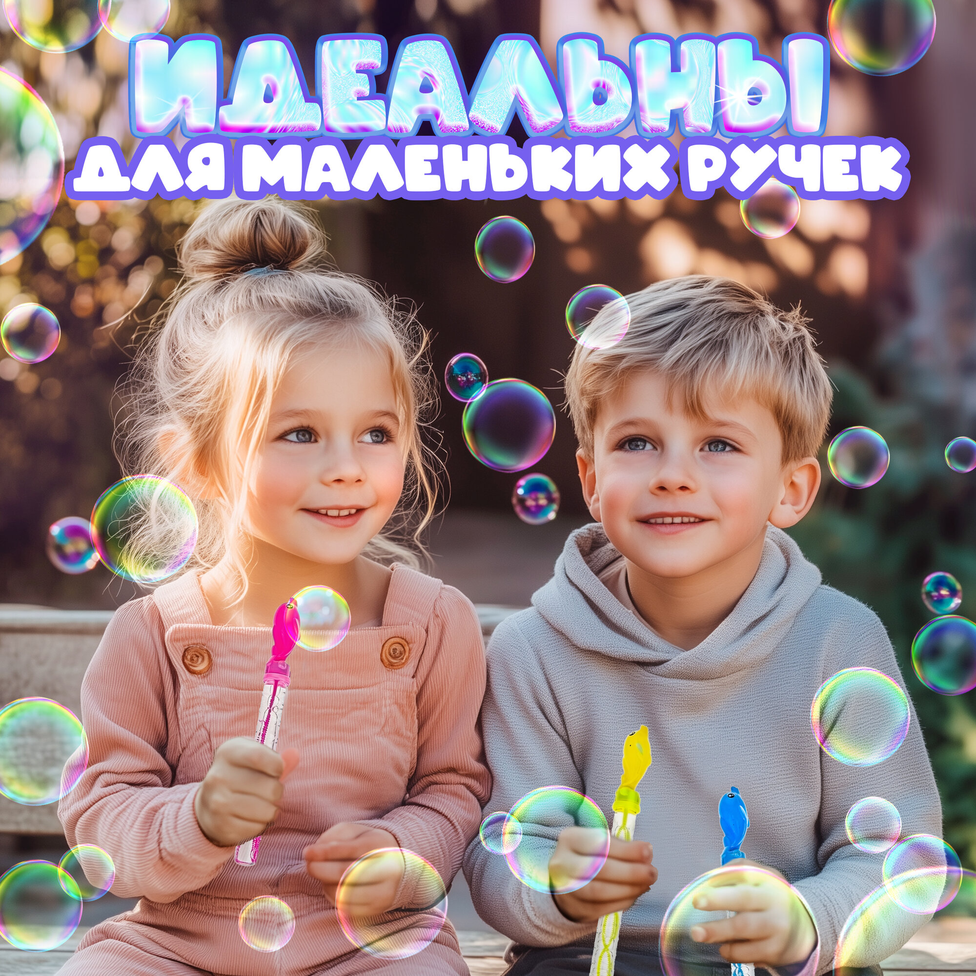 Мыльные пузыри с игрушкой набор 1TOY Мы-шарики! детские маленькие, для малышей, для девочек и мальчиков — фото 1