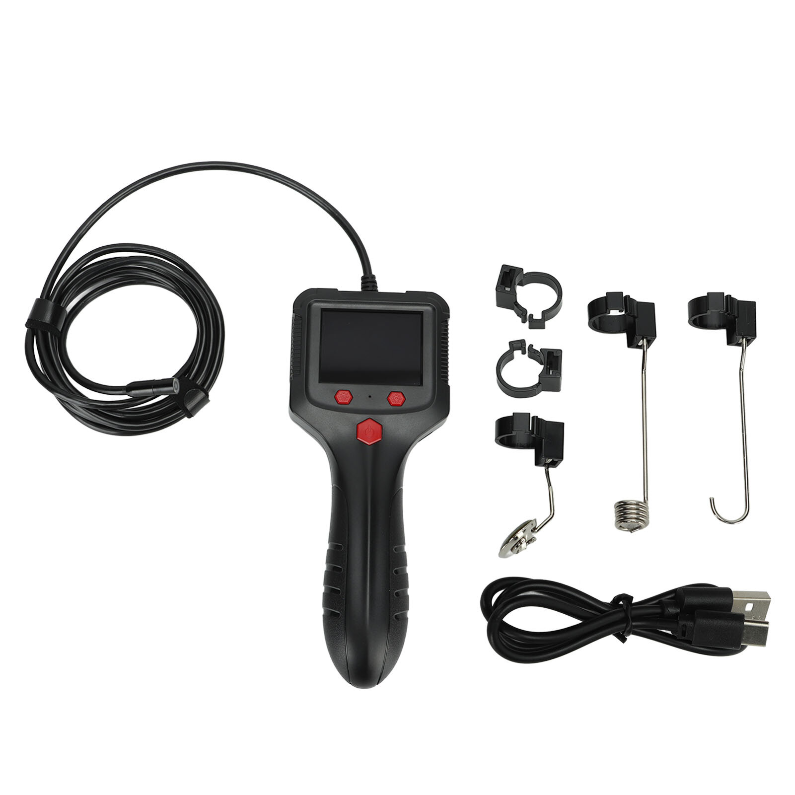 Borescope Endoscope 24 -дюймовый портативный портатив 1080p HD -экран водонепроницаемая камера для проверки канализации с огнями для дома