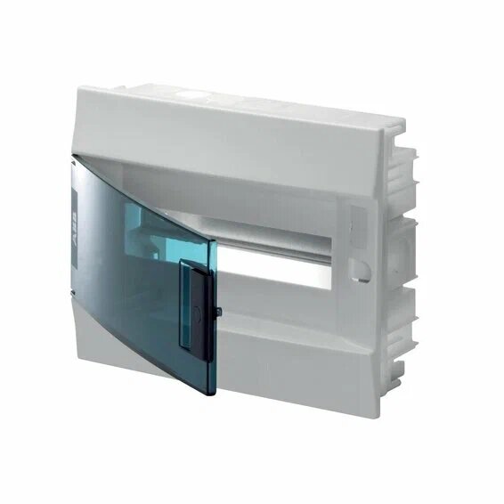 Бокс в нишу ABB Mistral41 12М зеленая дверь без клемм белый 1SLM004100A1203 1915784