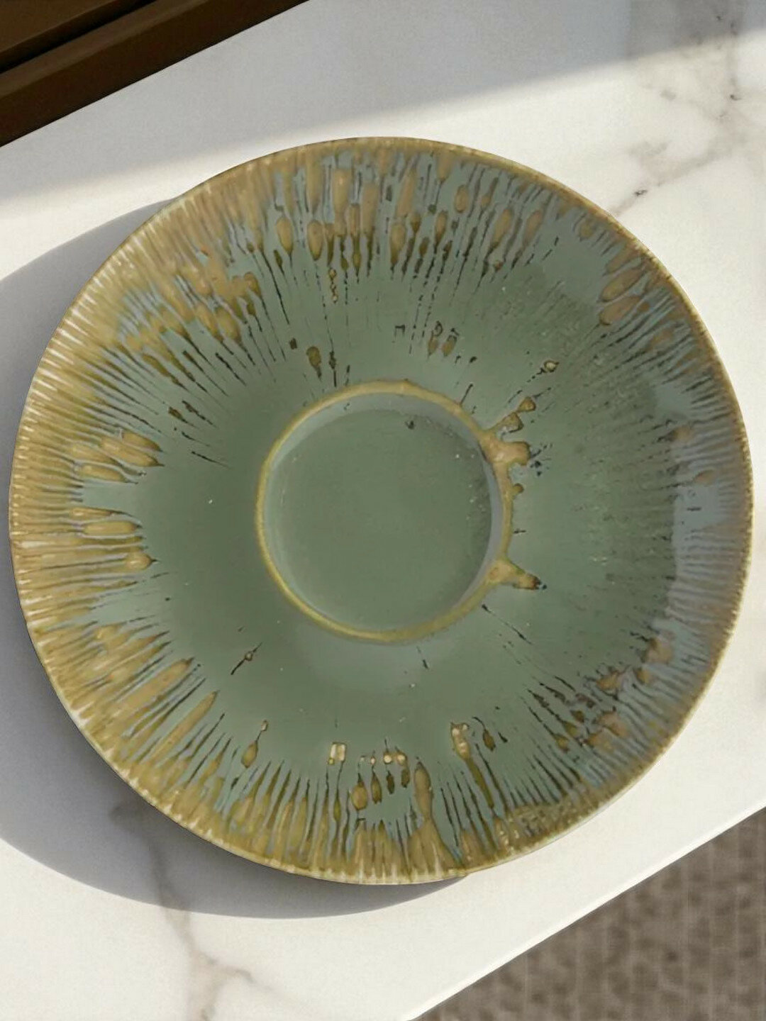 Набор блюдец 6 штук, серия Snell, диаметр 12 см, фарфор, зеленый, Bonna