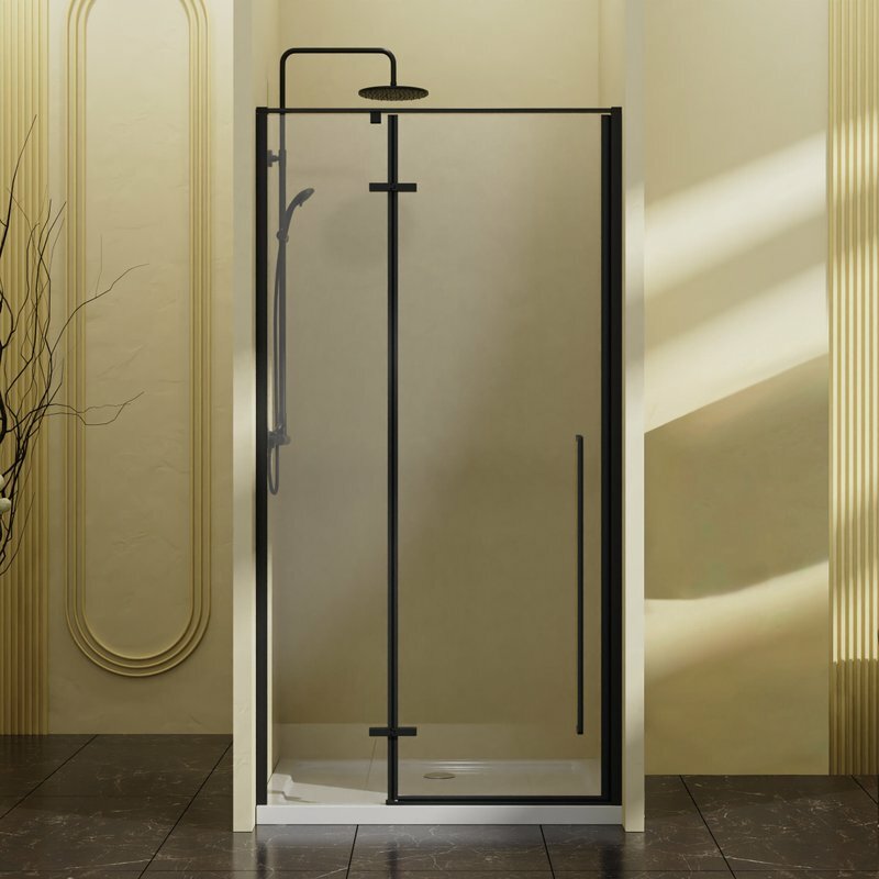 Душевая дверь в нишу Vincea Slim-N VDPH-5SN100CLB 100 см профиль черный матовый стекло прозрачное