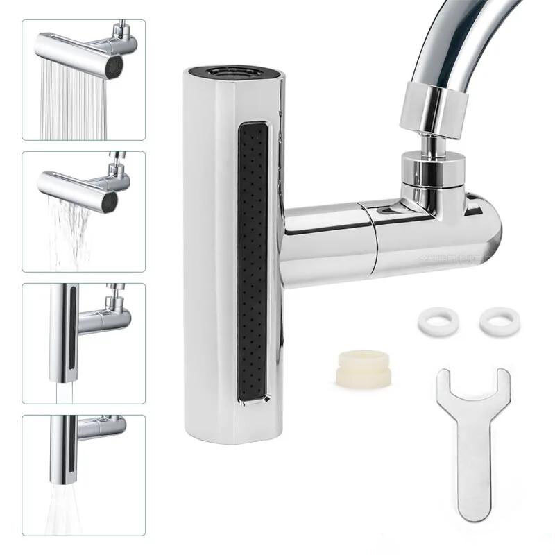 Картинки Аэратор, нержавеющая сталь, 3 режима, поворотный, серебристый