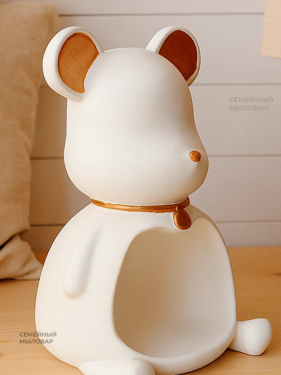 Силиконовый молд для гипса / Конфетница Медведь S — фото 1