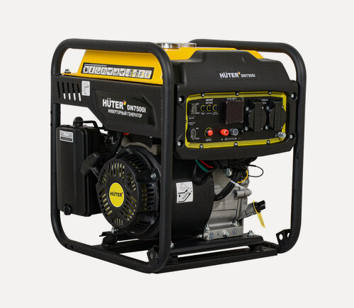 Изображение товара Генератор Huter DN7500i, инверторный, 6 кВт, ручной запуск, бак 12 л