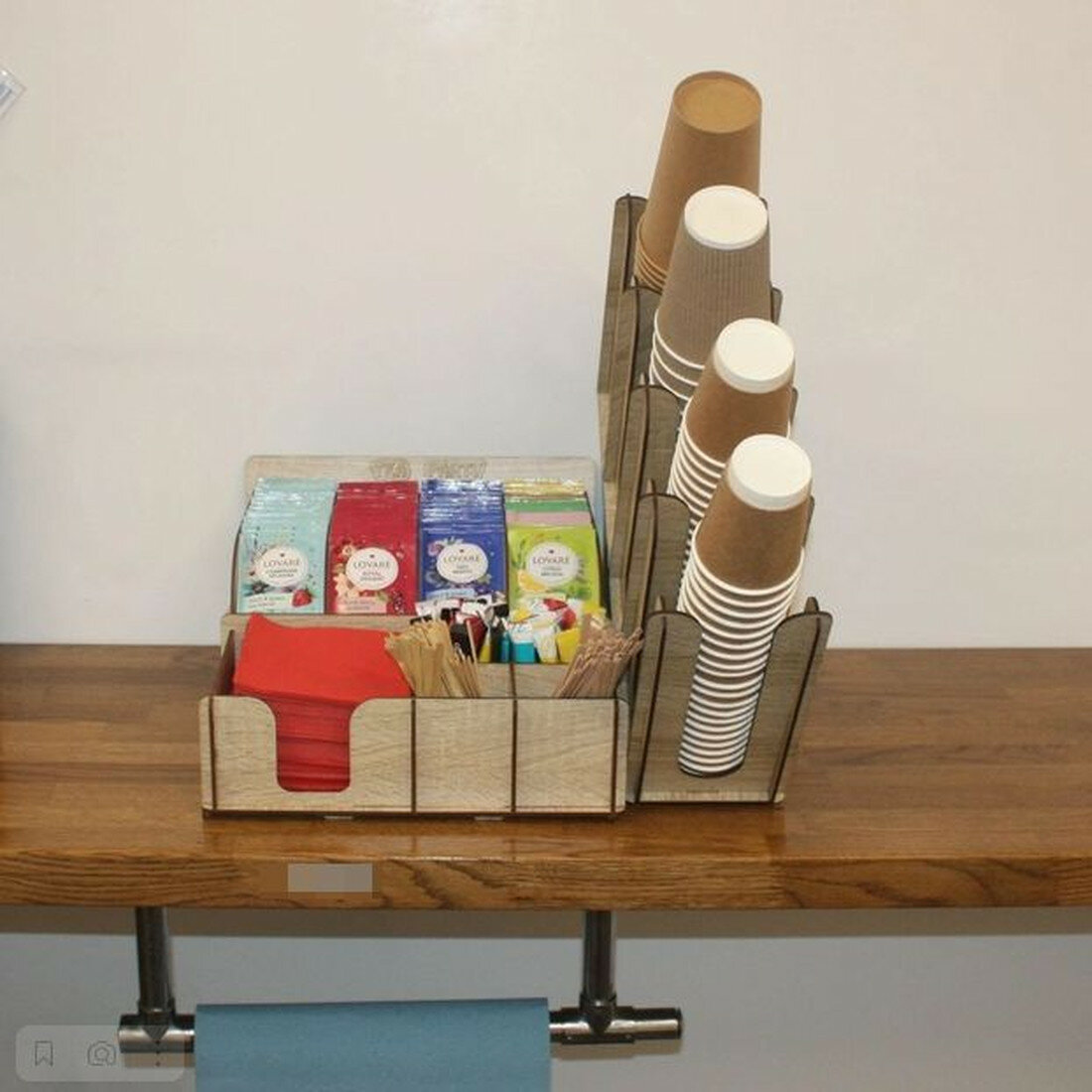 Органайзер 2 шт набор для самообслуживания для чайный пакетиков, салфеток, одноразовых станканов