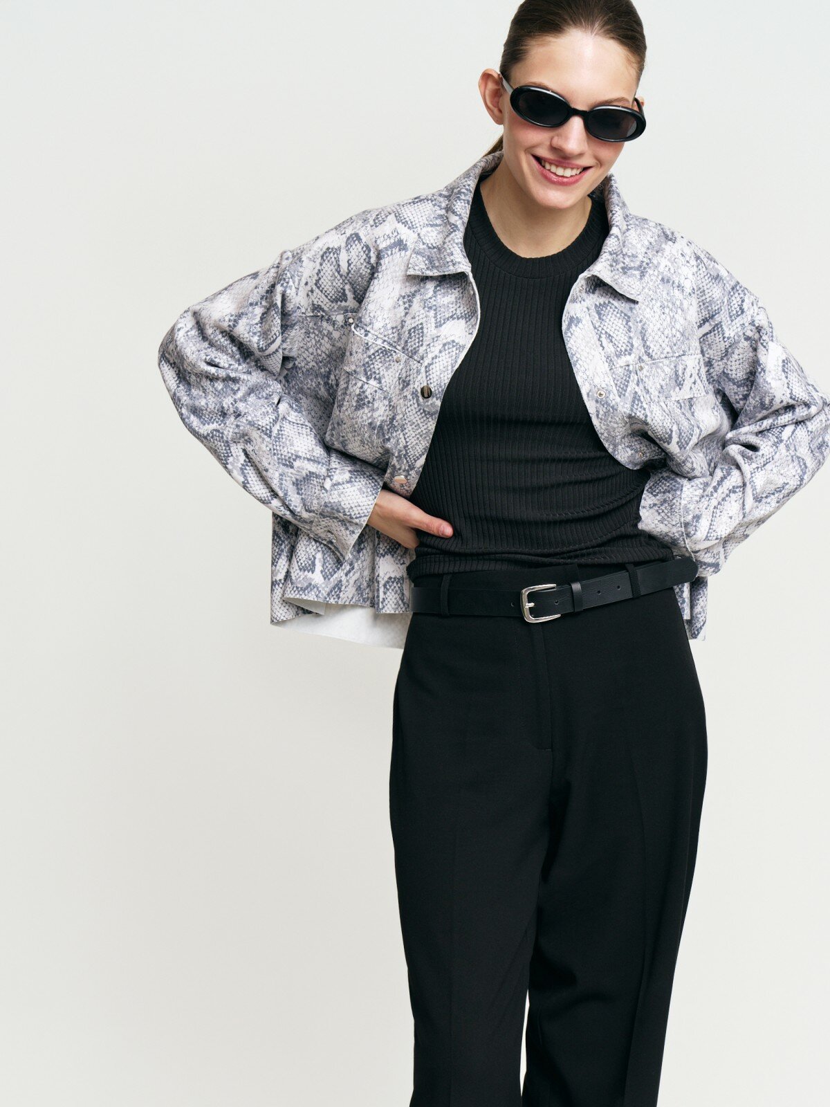 Куртка Zolla, размер XS, светло-серый