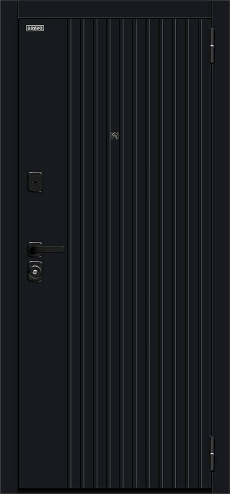 BRAVO Дверь входная 205*96 Bravo R Граффити-32/SBlack, Black Shell/White Pro, Правое 205*96