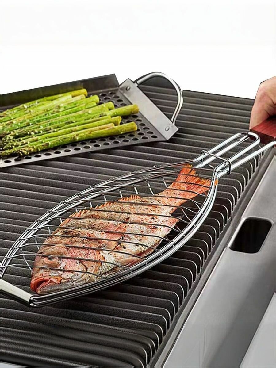 Решетка для рыбы, сталь, антипригарная