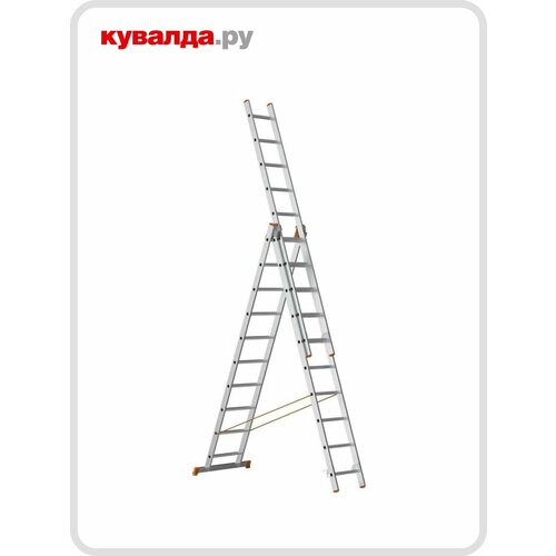 фото Лестница-стремянка трехсекционная sarayli 3х10 pro, усиленная