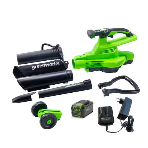 Аккумуляторный воздуходув Greenworks GD40BVIIK5 2406907UG