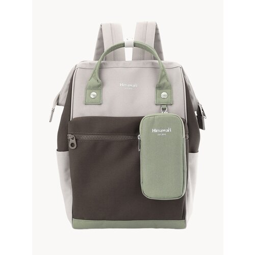 Рюкзак Himawari Yury 1027-08 мокко с коричневым и оливковым