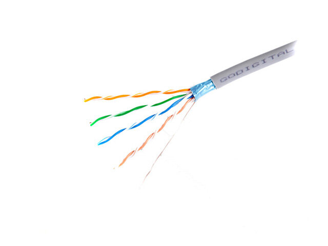 фото Кабель компьютерный FTP 4 пары cat 5e одножильный экранированный