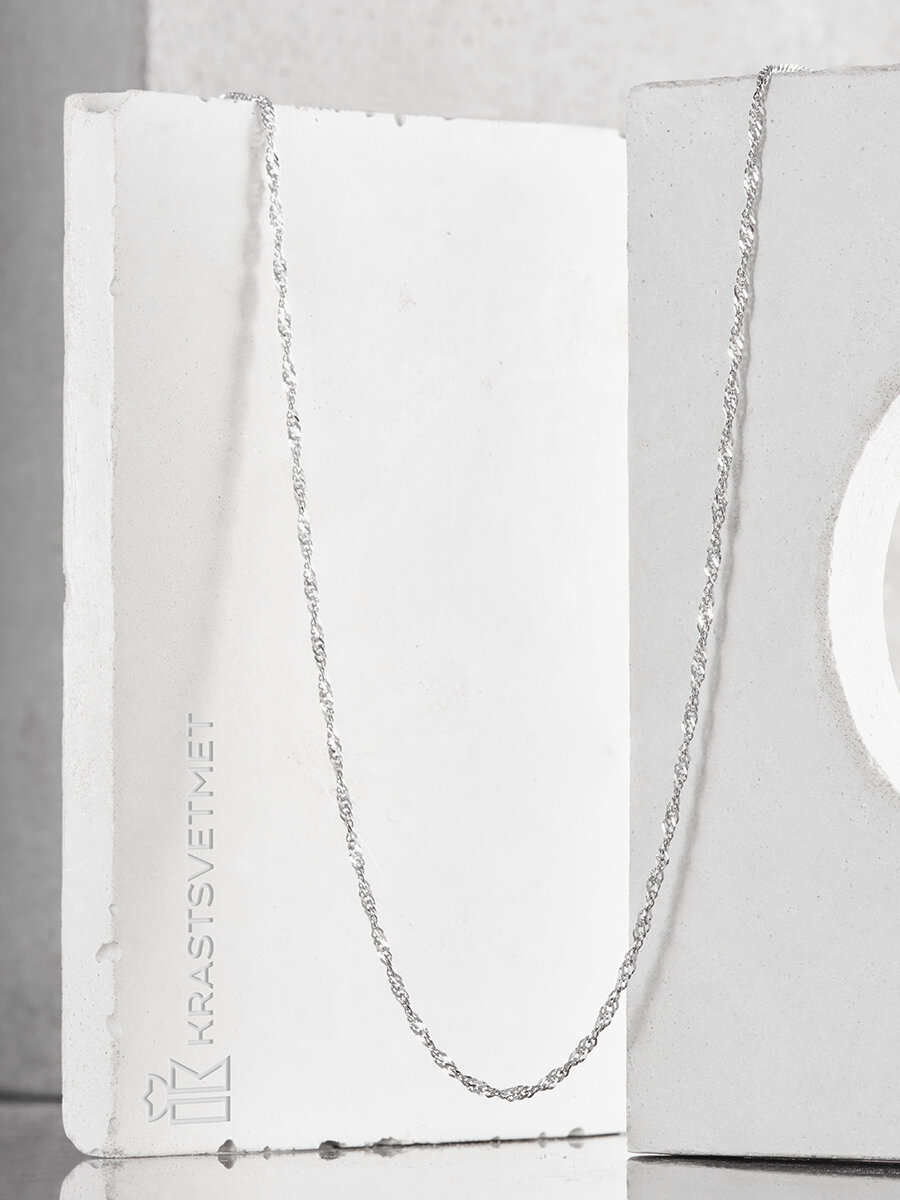 Цепь Krastsvetmet, белое золото, 585 проба, родирование