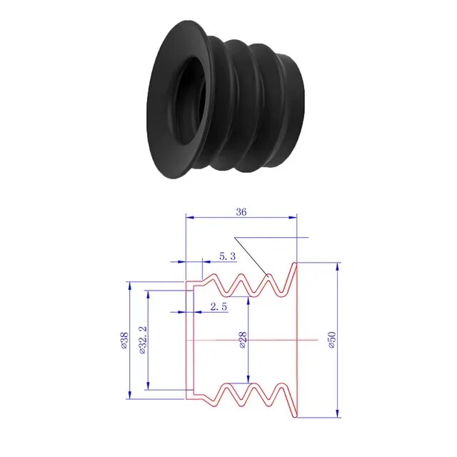 Защитные чашки для окуляра NVE Pard, 1PC 33-38mm L36