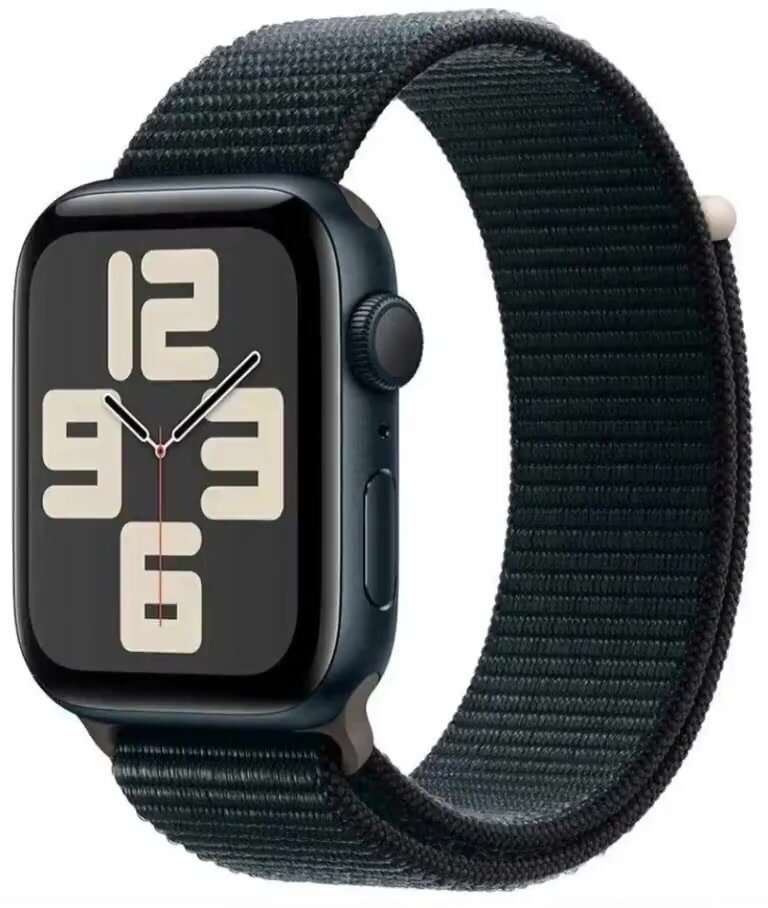 Умные часы Apple Watch Series SE Gen 2 2024 44 мм Aluminium Case GPS, Midnight Sport Loop — фото 1