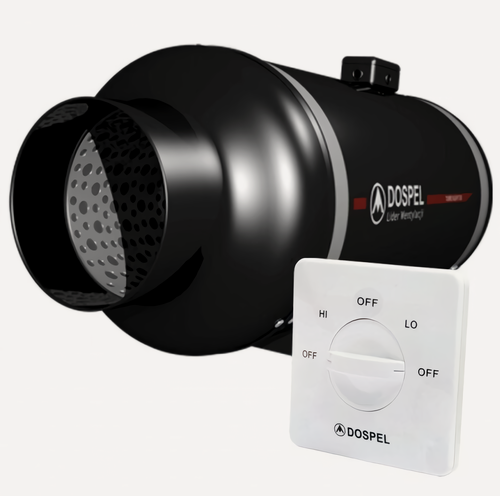 Изображение товара Канальный вентилятор DOSPEL TURBO SILENT 150 двухскоростной с регулятором скорости D150