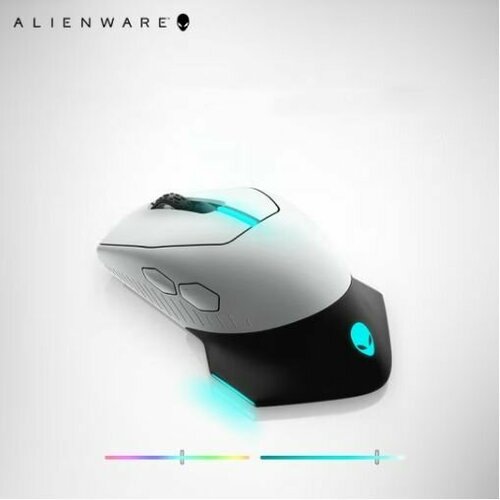 Компьютерная мышь Alienware AW610M двухрежимная зарядка RGB подсветка беспроводная игровая мышь белый