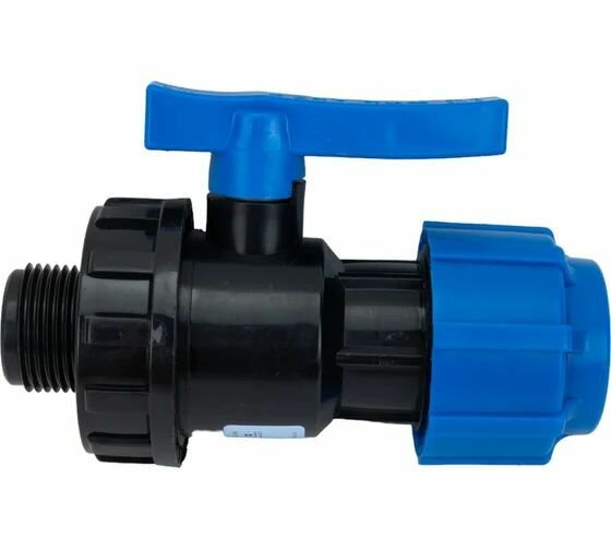 Кран шаровой ПНД с наружной резьбой 32"х1" ТПК-Аква