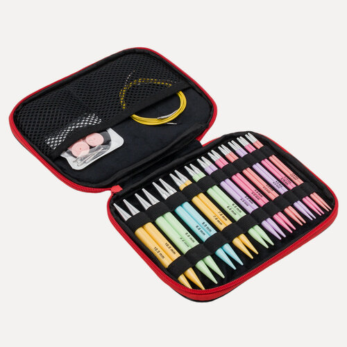 Изображение товара Спицы для вязания съемные 13 см, набор 11 пар (3,5-10 мм), Айрис